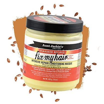 Aunt Jackie's Flaxseed Recipes Fix My Hair Intensive Repair Conditioning Masque - 15 oz