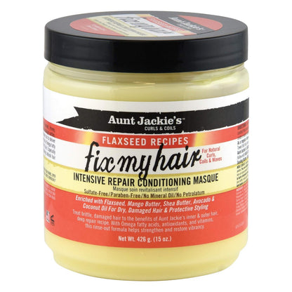 Aunt Jackie's Flaxseed Recipes Fix My Hair Intensive Repair Conditioning Masque - 15 oz