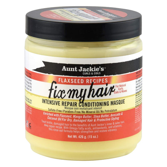 Aunt Jackie's Flaxseed Recipes Fix My Hair Intensive Repair Conditioning Masque - 15 oz