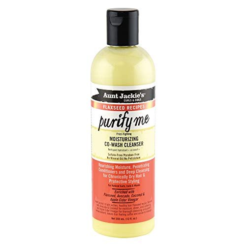 Aunt Jackie's Flaxseed Recipes Purify Me Frizz-Fighting Moisturizing Co-Wash Hair Cleanser for Chronically Dry Hair and Protective Styling, 12 Fl Oz - görsel 2