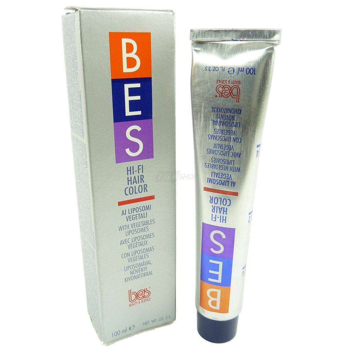 BES Hi Fi Color with Vegetables Liposomes - Very Dark Brown - 3.5 oz (100 ml) Permanent Hair Color - görsel 1