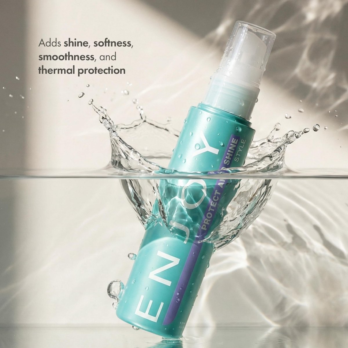 Enjoy Protect and Shine Thermal Protection Serum - Lightweight Finish, Frizz Control & Humidity Block for Smooth, Soft Hair (3.4 oz) Avelisse