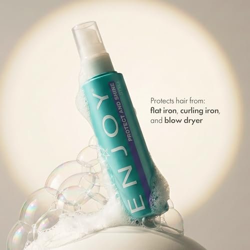 Enjoy Protect and Shine Thermal Protection Serum - Lightweight Finish, Frizz Control & Humidity Block for Smooth, Soft Hair (3.4 oz) Avelisse
