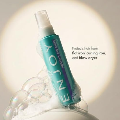 Enjoy Protect and Shine Thermal Protection Serum - Lightweight Finish, Frizz Control & Humidity Block for Smooth, Soft Hair (3.4 oz) Avelisse
