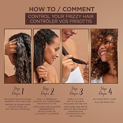 Garnier Whole Blends Smoothing Oil Conditioner with Coconut Oil & Cocoa Butter Extracts, 3.4 Fl Oz - görsel 13