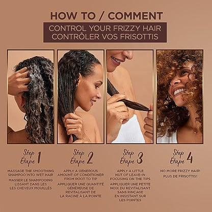 Garnier Whole Blends Smoothing Oil Conditioner with Coconut Oil & Cocoa Butter Extracts, 3.4 Fl Oz