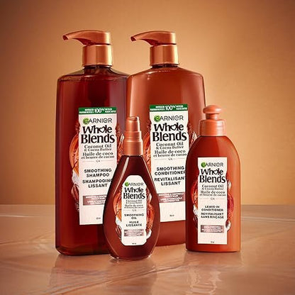 Garnier Whole Blends Smoothing Oil Conditioner with Coconut Oil & Cocoa Butter Extracts, 3.4 Fl Oz