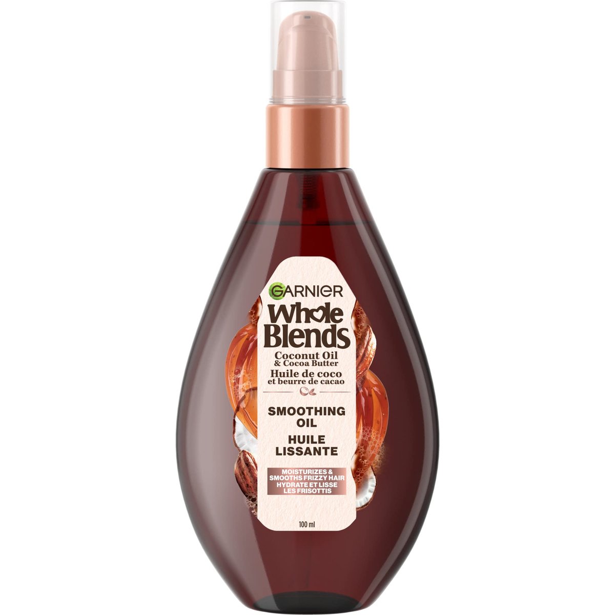 Garnier Whole Blends Smoothing Oil Conditioner with Coconut Oil & Cocoa Butter Extracts, 3.4 Fl Oz - görsel 2