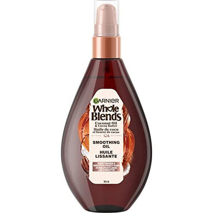 Garnier Whole Blends Smoothing Oil Conditioner with Coconut Oil & Cocoa Butter Extracts, 3.4 Fl Oz