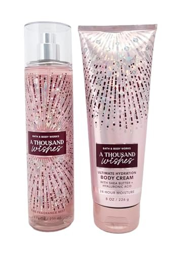 Bath & Body Works A Thousand Wishes Signature Collection Gift Set - Fine Fragrance Mist & Ultra Shea Body Cream Avelisse