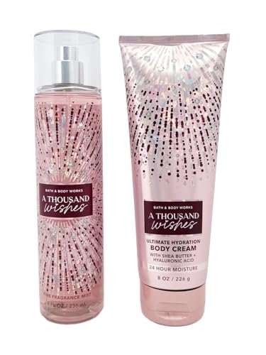 Bath & Body Works A Thousand Wishes Signature Collection Gift Set - Fine Fragrance Mist & Ultra Shea Body Cream Avelisse