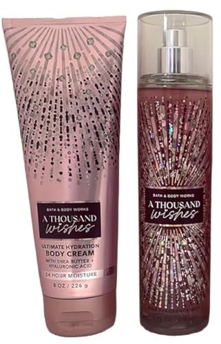 Bath & Body Works A Thousand Wishes Signature Collection Gift Set - Fine Fragrance Mist & Ultra Shea Body Cream Avelisse