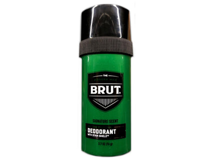 Brut Round Solid Deodorant for Men, 2.7 oz (Pack of 3) - Long-Lasting Protection Avelisse