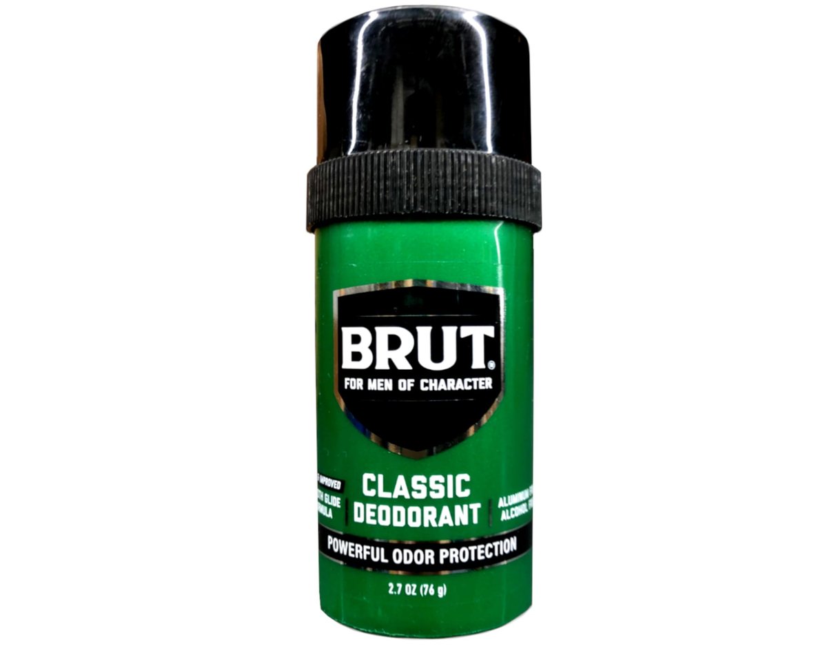 Brut Round Solid Deodorant for Men, 2.7 oz (Pack of 3) - Long-Lasting Protection Avelisse