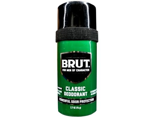 Brut Round Solid Deodorant for Men, 2.7 oz (Pack of 3) - Long-Lasting Protection Avelisse
