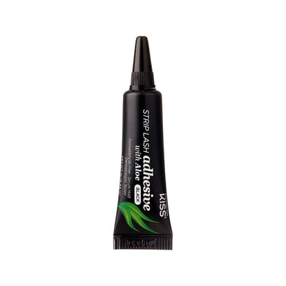 KISS Black Strip Lash Adhesive with Aloe – Secure Hold, Latex-Based, Dermatologist Tested, 0.24 oz