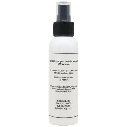 Eclectic Lady Grape Body Spray - Double Strength, 4 oz Body Mist for Women, Light & Gentle Fragrance