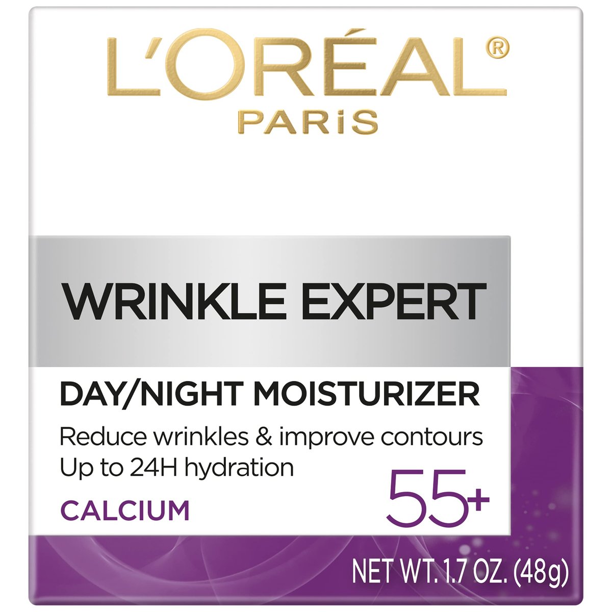L'Oreal Paris Wrinkle Expert 55+ Anti-Aging Face Moisturizer with Calcium – Non-Greasy, Sensitive Skin, 1.7 fl. oz Avelisse