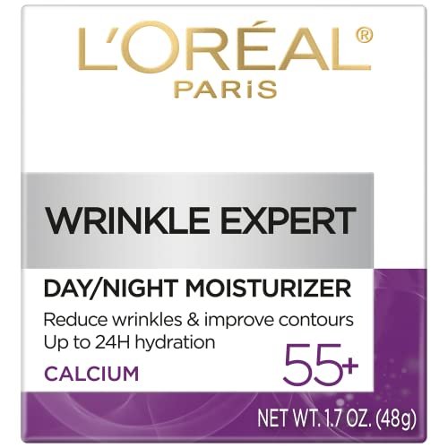 L'Oreal Paris Wrinkle Expert 55+ Anti-Aging Face Moisturizer with Calcium – Non-Greasy, Sensitive Skin, 1.7 fl. oz Avelisse