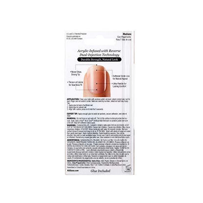 KISS Salon Acrylic Nude French Nail Tips - Medium Length Flat, 28 Count (Pack of 2) - Pink Avelisse