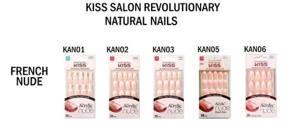 KISS Salon Acrylic Nude French Nail Tips - Medium Length Flat, 28 Count (Pack of 6) - Pink Avelisse