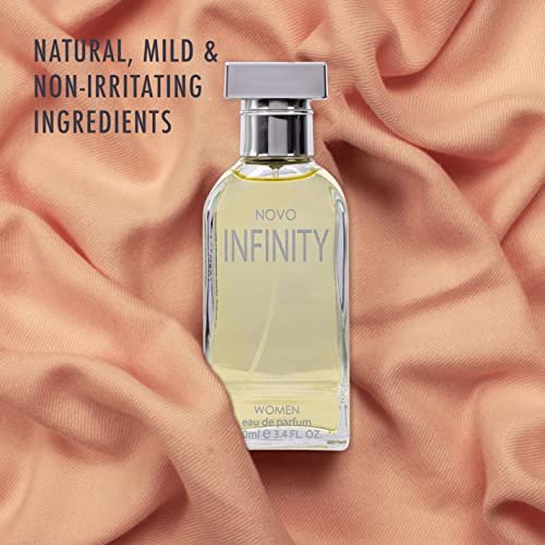 NovoGlow Novo Infinity for Women Eau de Parfum Spray, 3.4 Fl Oz - Citrus Floral Musk Fragrance for All-Day Freshness Avelisse