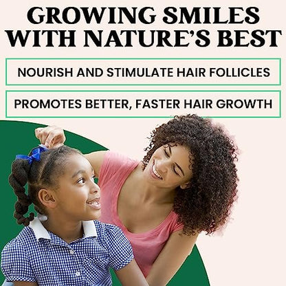 J'Organic Solutions Natural Kid's Hair Growth Stimulator – Lanolin, Sweet Almond & Castor Oil Hair Grease for Soft, Shiny Hair (4 fl oz) Avelisse