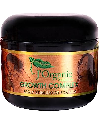 J'Organic Solutions Natural Kid's Hair Growth Stimulator – Lanolin, Sweet Almond & Castor Oil Hair Grease for Soft, Shiny Hair (4 fl oz) Avelisse