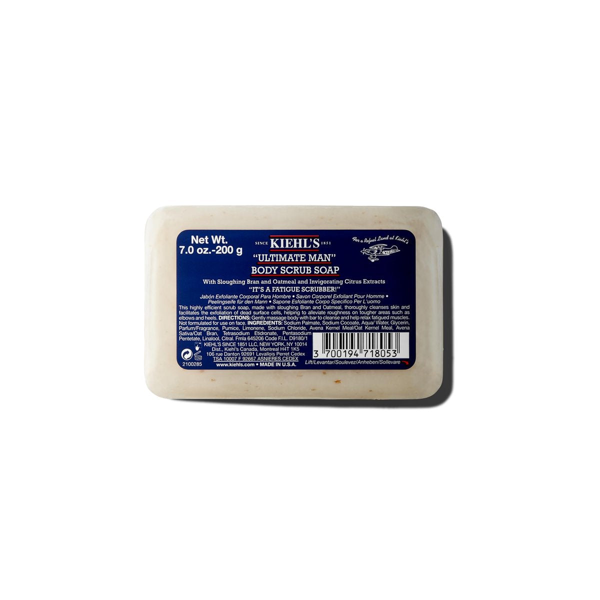 Kiehl's Ultimate Man Body Scrub Exfoliating Bar Soap - 7 oz - görsel 1
