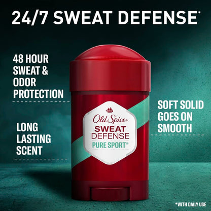 Old Spice Pure Sport+ Soft Solid Antiperspirant Deodorant, 2.6 oz (Pack of 6) Avelisse