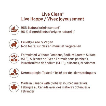 LIVE CLEAN Argan Oil Conditioner – 25.36 fl oz (750 ml) | Moisturizing & Nourishing Hair Conditioner