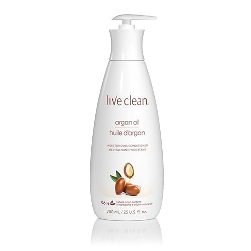 LIVE CLEAN Argan Oil Conditioner – 25.36 fl oz (750 ml) | Moisturizing & Nourishing Hair Conditioner - görsel 2