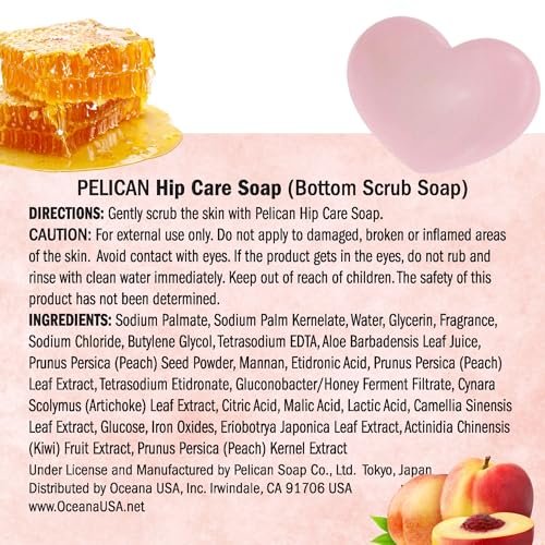 Pelican Soap Exfoliating Soap Bar with Citric Acid, Aloe Vera & Jojoba Oil – Natural Japanese Bar Soap for Dark Spots & Pore Cleansing (Peach, 2.82 oz) - görsel 16