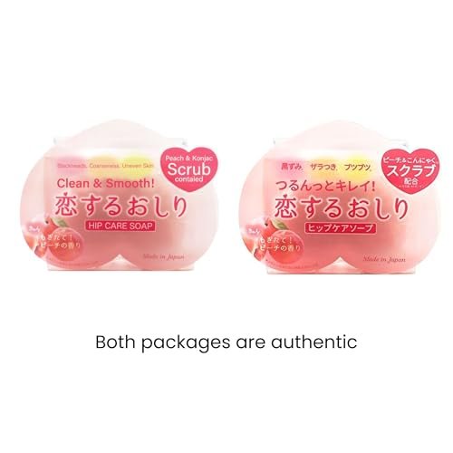 Pelican Soap Exfoliating Soap Bar with Citric Acid, Aloe Vera & Jojoba Oil – Natural Japanese Bar Soap for Dark Spots & Pore Cleansing (Peach, 2.82 oz) - görsel 4