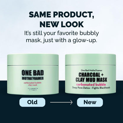 Elizabeth Mott Carbonated Bubble Detox Clay Mask – Deep Pore Cleansing Charcoal Face Mask for Acne, Blackheads & Oil Control – Cruelty-Free Korean Skincare, 3.53 oz