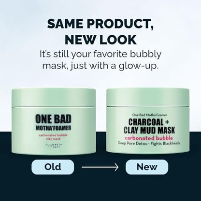 Elizabeth Mott Carbonated Bubble Detox Clay Mask – Deep Pore Cleansing Charcoal Face Mask for Acne, Blackheads & Oil Control – Cruelty-Free Korean Skincare, 3.53 oz