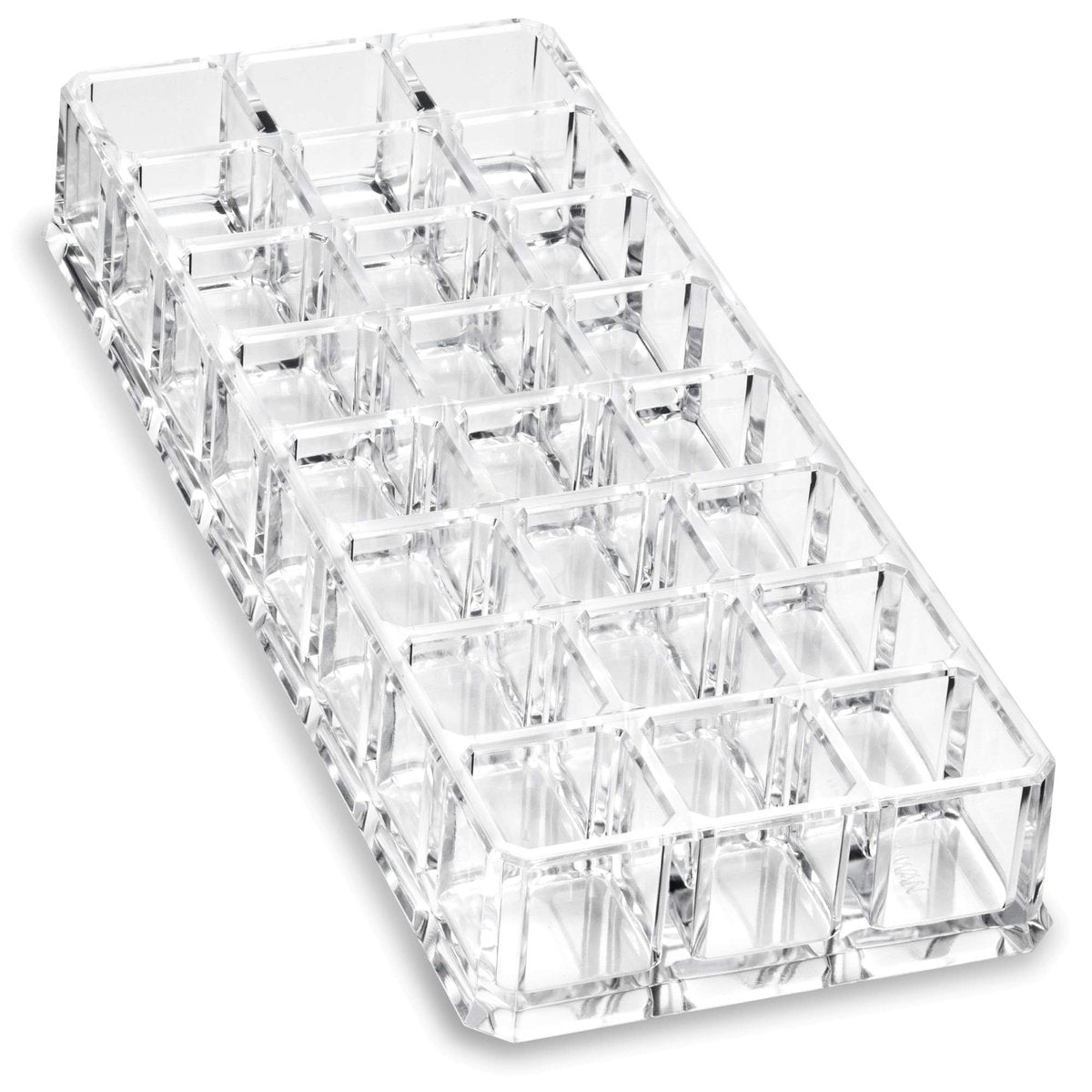 byAlegory Clear Acrylic Lipstick & Lip Gloss Organizer - 48 Space Cosmetic Storage, 2 Piece Set Avelisse