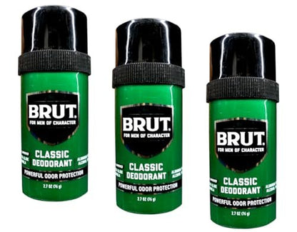 Brut Classic Deodorant 2.5 Ounce Round Solid - Pack of 3