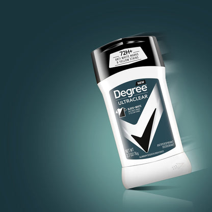 Degree Men UltraClear Antiperspirant Deodorant Black+White, 72-Hour Sweat and Odor Protection, MotionSense Technology, 2.7 oz (Pack of 12) Avelisse