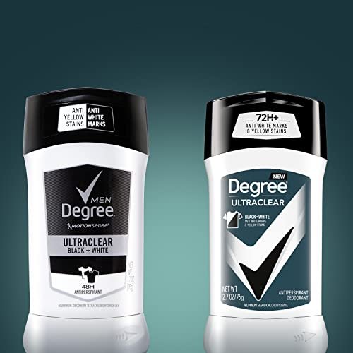 Degree Men UltraClear Antiperspirant Deodorant Black+White, 72-Hour Sweat and Odor Protection, MotionSense Technology, 2.7 oz (Pack of 12) Avelisse