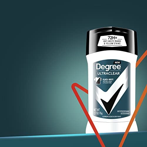 Degree Men UltraClear Antiperspirant Deodorant Black+White, 72-Hour Sweat and Odor Protection, MotionSense Technology, 2.7 oz (Pack of 12) Avelisse