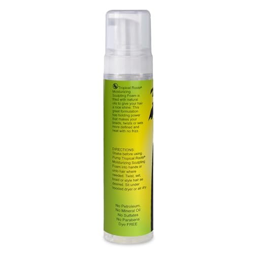 Bronner Bros Tropical Roots Moisturizing Sculpting Foam - Hydrating & Nourishing Hair Foam with Vitamin E, B5, Guava & Pomegranate Extracts - Long-Lasting Hold, No Flaking or Build-Up - 8.5 oz - görsel 15