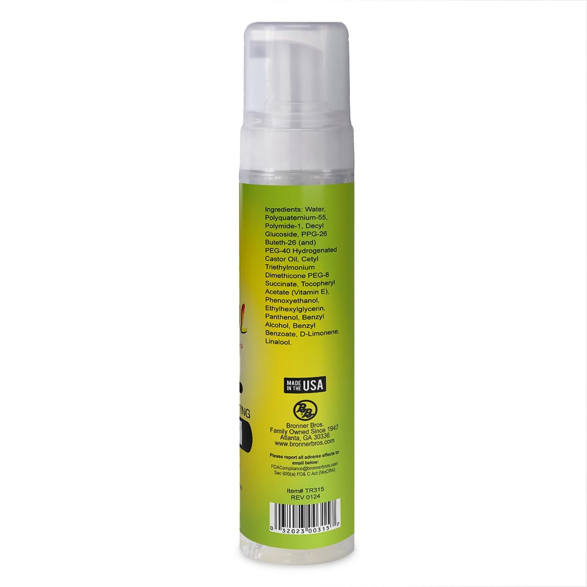 Bronner Bros Tropical Roots Moisturizing Sculpting Foam - Hydrating & Nourishing Hair Foam with Vitamin E, B5, Guava & Pomegranate Extracts - Long-Lasting Hold, No Flaking or Build-Up - 8.5 oz - görsel 18