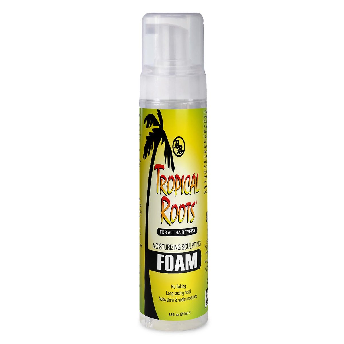 Bronner Bros Tropical Roots Moisturizing Sculpting Foam - Hydrating & Nourishing Hair Foam with Vitamin E, B5, Guava & Pomegranate Extracts - Long-Lasting Hold, No Flaking or Build-Up - 8.5 oz - görsel 2