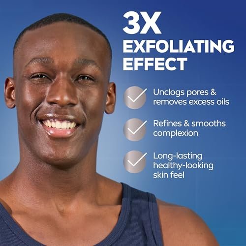 NIVEA MEN Maximum Hydration Face Scrub with Provitamin B5 and Aloe Vera, Exfoliating Face Wash, 4.4 oz Tube (Pack of 3) Avelisse