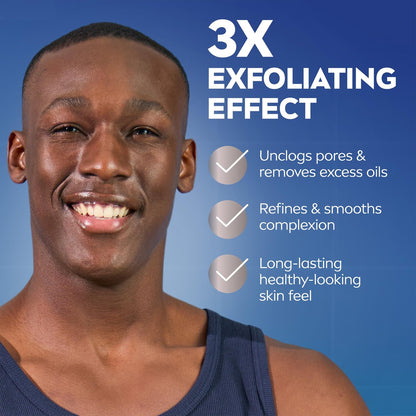 NIVEA MEN Maximum Hydration Face Scrub with Provitamin B5 and Aloe Vera, Exfoliating Face Wash, 4.4 oz Tube (Pack of 3) Avelisse