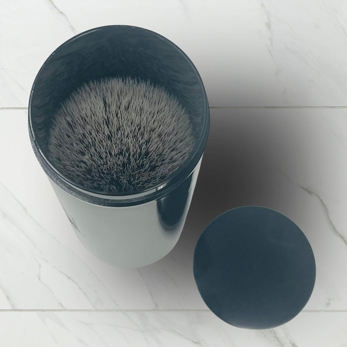 G.B.S Synthetic Shaving Brush with Travel Tube – Professional Wet Shaving Kit, Vegan Bristles, 23mm Black - görsel 11