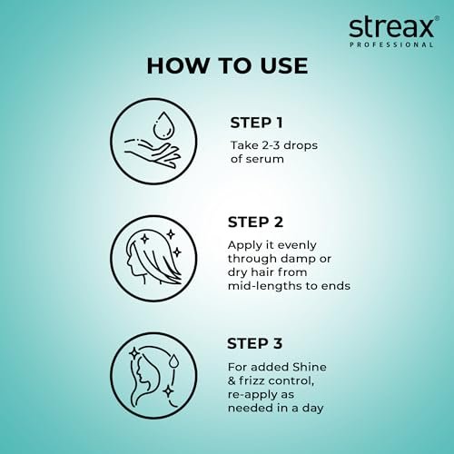 Streax Professional Vitariche Gloss Hair Serum – 200 ml (6.76 Fl Oz) for Silky, Shiny Hair - görsel 10