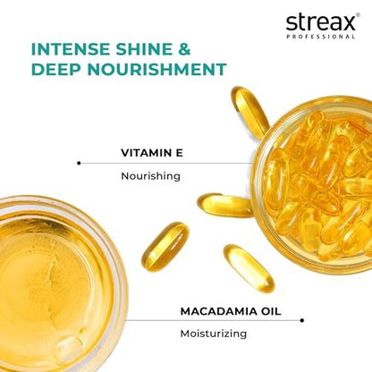 Streax Professional Vitariche Gloss Hair Serum – 200 ml (6.76 Fl Oz) for Silky, Shiny Hair