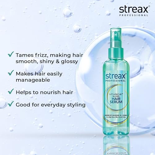 Streax Professional Vitariche Gloss Hair Serum – 200 ml (6.76 Fl Oz) for Silky, Shiny Hair - görsel 6